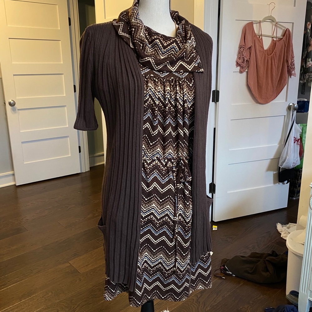 NWT 2 for 1 Dress with Cardigan for only $15!